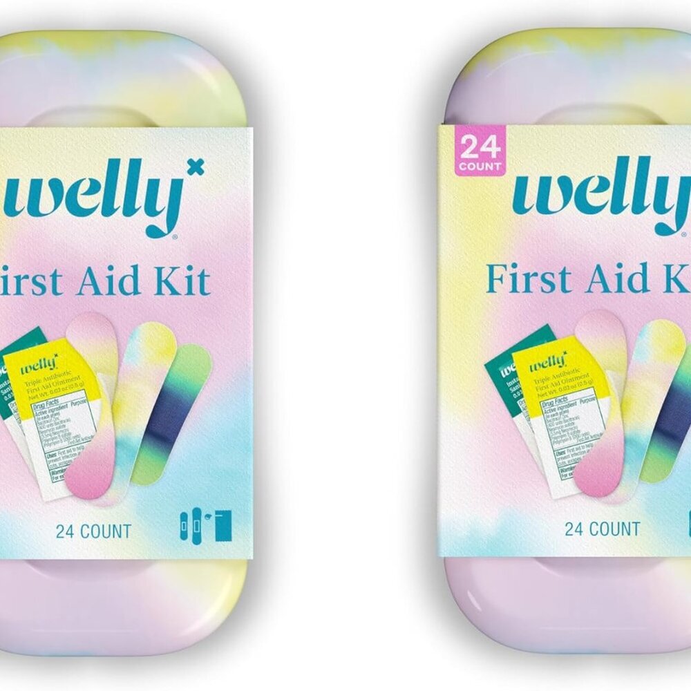 Quick Fix Colorwash, On The Go First Aid Kit, Assorted Bandages, Ointments, and
